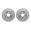 7002-76113 Drilled/Slotted Brake Rotors [Silver], 2006-2018 Lexus/Toyota/Scion, Position: Rear - image 1