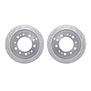 7002-76115 Drilled/Slotted Brake Rotors [Silver], 1998-2007 Lexus/Toyota/Scion, Position: Rear - image 1