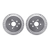 7002-76119 Drilled/Slotted Brake Rotors [Silver], 2010-2020 Lexus/Toyota/Scion, Position: Rear - image 1
