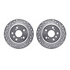 7002-76123 Drilled/Slotted Brake Rotors [Silver], 1995-1999 Lexus/Toyota/Scion, Position: Rear - image 1