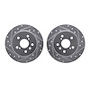 7002-76124 Drilled/Slotted Brake Rotors [Silver], 2000-2004 Lexus/Toyota/Scion, Position: Rear - image 1