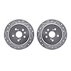 7002-76125 Drilled/Slotted Brake Rotors [Silver], 1988-1991 Lexus/Toyota/Scion, Position: Rear - image 1