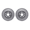7002-76129 Drilled/Slotted Brake Rotors [Silver], 1990-1993 Lexus/Toyota/Scion, Position: Rear - image 1