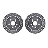 7002-76130 Drilled/Slotted Brake Rotors [Silver], 1994-1995 Lexus/Toyota/Scion, Position: Rear - image 1