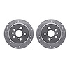 7002-76131 Drilled/Slotted Brake Rotors [Silver], 1996-1999 Lexus/Toyota/Scion, Position: Rear - image 1