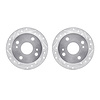 7002-76133 Drilled/Slotted Brake Rotors [Silver], 1985-1987 Lexus/Toyota/Scion, Position: Rear - image 1