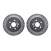 7002-76138 Drilled/Slotted Brake Rotors [Silver], 2008-2013 Lexus/Toyota/Scion, Position: Rear - image 1