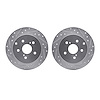 7002-76140 Drilled/Slotted Brake Rotors [Silver], 2012-2020 Lexus/Toyota/Scion, Position: Rear - image 1