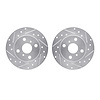 7002-76141 Drilled/Slotted Brake Rotors [Silver], 1985-1986 Lexus/Toyota/Scion, Position: Rear - image 1