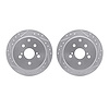 7002-76146 Drilled/Slotted Brake Rotors [Silver], 1986-1997 Lexus/Toyota/Scion, Position: Rear - image 1