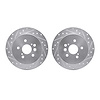 7002-76147 Drilled/Slotted Brake Rotors [Silver], 2004-2005 Lexus/Toyota/Scion, Position: Rear - image 1