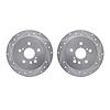 7002-76148 Drilled/Slotted Brake Rotors [Silver], 2004-2010 Lexus/Toyota/Scion, Position: Rear - image 1