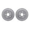7002-76150 Drilled/Slotted Brake Rotors [Silver], 2009-2015 Lexus/Toyota/Scion, Position: Rear - image 1