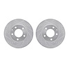 7002-80039 Drilled/Slotted Brake Rotors [Silver], 1992-1995 Ford/Lincoln/Mercury/Mazda, Position: Front - image 1