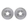 7002-80056 Drilled/Slotted Brake Rotors [Silver], 2004-2013 Ford/Lincoln/Mercury/Mazda, Position: Rear - image 1