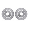7002-80060 Drilled/Slotted Brake Rotors [Silver], 2006-2015 Ford/Lincoln/Mercury/Mazda, Position: Rear - image 1