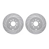 7002-80072 Drilled/Slotted Brake Rotors [Silver], 2007-2015 Ford/Lincoln/Mercury/Mazda, Position: Rear - image 1