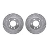 7002-92002 Drilled/Slotted Brake Rotors [Silver], 2005-2007 BMW, Position: Front - image 1