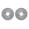7002-92017 Drilled/Slotted Brake Rotors [Silver], 2001-2012 Mopar, Position: Front - image 1