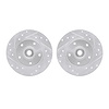 7002-92038 Drilled/Slotted Brake Rotors [Silver], 2002-2010 Multiple Makes/Models, Position: Front - image 1