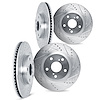 7004-20002 Drilled/Slotted Brake Rotors [Silver], 2017-2020 Multiple Makes/Models, Position: Front and Rear