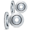 7004-40129 Drilled/Slotted Brake Rotors [Silver], Fits Select Mopar, Position: Front and Rear - image 1