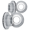 7004-40141 Drilled/Slotted Brake Rotors [Silver], 2006-2021 Multiple Makes/Models, Position: Front and Rear - image 1