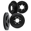 7004-40178 Drilled/Slotted Brake Rotors [Silver], Fits Select Multiple Makes/Models, Position: Front and Rear - image 1