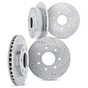 7004-54162 Drilled/Slotted Brake Rotors [Silver], 1997-2004 Ford/Lincoln/Mercury/Mazda, Position: Front and Rear - image 1