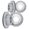7004-54224 Drilled/Slotted Brake Rotors [Silver], 1999-2001 Ford/Lincoln/Mercury/Mazda, Position: Front and Rear - image 1