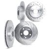 7004-92030 Drilled/Slotted Brake Rotors [Silver], 2007-2013 Ford/Lincoln/Mercury/Mazda, Position: Front and Rear - image 1