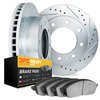 7202-40081 Drilled/Slotted Rotors w/Heavy-Duty Brake Pads Kit [Silver], 1973-1993 Mopar, Position: Front - image 2