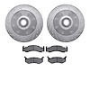 7202-40084 Drilled/Slotted Rotors w/Heavy-Duty Brake Pads Kit [Silver], 1978-1997 Mopar, Position: Front - image 1