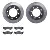 7202-40132 Drilled/Slotted Rotors w/Heavy-Duty Brake Pads Kit [Silver], 2003-2008 Mopar, Position: Rear - image 1