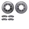 7202-46001 Drilled/Slotted Rotors w/Heavy-Duty Brake Pads Kit [Silver], 2000-2011 GM, Position: Rear - image 1