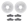 7202-47045 Drilled/Slotted Rotors w/Heavy-Duty Brake Pads Kit [Silver], 1994-1996 GM, Position: Rear - image 1