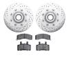 7202-48024 Drilled/Slotted Rotors w/Heavy-Duty Brake Pads Kit [Silver], 1988-1996 GM, Position: Front - image 1