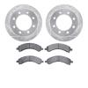 7202-48050 Drilled/Slotted Rotors w/Heavy-Duty Brake Pads Kit [Silver], 2003-2008 GM, Position: Rear - image 1