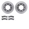 7202-48077 Drilled/Slotted Rotors w/Heavy-Duty Brake Pads Kit [Silver], 2001-2020 GM, Position: Front - image 1