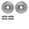 7202-54001 Drilled/Slotted Rotors w/Heavy-Duty Brake Pads Kit [Silver], 2010-2010 Ford/Lincoln/Mercury/Mazda, Position: Front - image 1