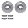 7202-54002 Drilled/Slotted Rotors w/Heavy-Duty Brake Pads Kit [Silver], 2009-2010 Ford/Lincoln/Mercury/Mazda, Position: Front - image 1