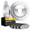 7202-54007 Drilled/Slotted Rotors w/Heavy-Duty Brake Pads Kit [Silver], 2006-2010 Ford/Lincoln/Mercury/Mazda, Position: Rear - image 2