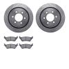 7202-54010 Drilled/Slotted Rotors w/Heavy-Duty Brake Pads Kit [Silver], 2012-2020 Ford/Lincoln/Mercury/Mazda, Position: Rear - image 1