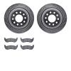 7202-55003 Drilled/Slotted Rotors w/Heavy-Duty Brake Pads Kit [Silver], 2003-2011 Ford/Lincoln/Mercury/Mazda, Position: Rear - image 1