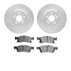 7202-63002 Drilled/Slotted Rotors w/Heavy-Duty Brake Pads Kit [Silver], 2012-2018 Mercedes-Benz, Position: Front - image 1