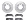 7202-67003 Drilled/Slotted Rotors w/Heavy-Duty Brake Pads Kit [Silver], 2012-2021 Infiniti/Nissan, Position: Rear - image 1