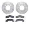7202-67004 Drilled/Slotted Rotors w/Heavy-Duty Brake Pads Kit [Silver], 2012-2021 Infiniti/Nissan, Position: Front - image 1