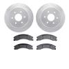 7202-67006 Drilled/Slotted Rotors w/Heavy-Duty Brake Pads Kit [Silver], Fits Select Infiniti/Nissan, Position: Rear - image 1