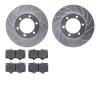 7202-76002 Drilled/Slotted Rotors w/Heavy-Duty Brake Pads Kit [Silver], 2000-2007 Lexus/Toyota/Scion, Position: Front - image 1