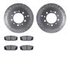 7202-76006 Drilled/Slotted Rotors w/Heavy-Duty Brake Pads Kit [Silver], Fits Select Lexus/Toyota/Scion, Position: Rear - image 1
